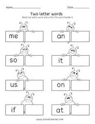 The english language includes some of the most eloquent and beautiful words in the world. Two Letter Words Reading Writing And Matching Worksheets For Preschool And Kindergarten Kids