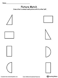 Don't miss out on our free worksheets. Match The Other Half Of The Shape Shape Worksheets For Preschool Shape Matching Early Childhood Math