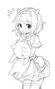 Kawaii cute anime coloring pages. Coloring Pages Anime Girl Kawaii Coloring Page Free Printable Pages To Print For Kids
