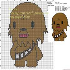 Star wars watercolor set of 3, please click here: Chewbecca Star Wars Cross Stitch Pattern Free Cross Stitch Patterns Simple Unique Alphabets Baby
