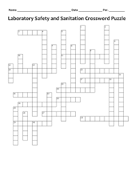 Knife, blender, chopsticks, fridge and more. Laboratory Safety And Sanitation Crossword Puzzle