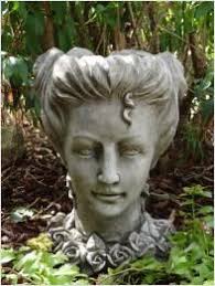 Frauenkopf Bepflanzbar Stehlen Garten Pflanzen Gartenstatue