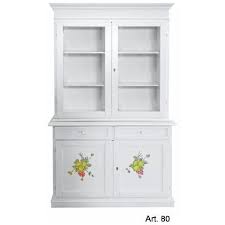 Orologi e decorazioni da parete. Estea Mobili Credenza Base Alzata Vetrina Legno Colore Bianco Con Decoro Come Foto Eprice