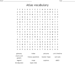 Atlas Vocabulary Word Search Wordmint