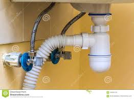 sewer drain pipes under the kitchen