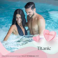 Titanic Industry – Percorso benessere di coppia in Spa Industry da 2 ore +  massaggio da 30 minuti con spiedini di frutta e calici di  proseccoLingresso include: Area relax; stanza dei suoni;