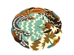 Teppiche für ihr wohnzimmer finden! Missoni Home Rani Teppich Rund Mit Lilien In Turkis Und Braun Missoni Teppiche Missoni Home Izabela K