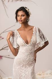 Justin Alexander Signature Beaded Tulle A Line Gown With Illusion Flutter Sleeves Wedding Dresses Wedding Dresses Vintage Justin Alexander Bridal