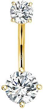 Belly button rings are our top seller especially in summer time. Amazon Com Oufer 14g Solid Gold Belly Button Rings Clear Cz Navel Ring Belly Button Piercing Navel Jewelry 14k Yellow White Gold Belly Rings Clothing