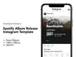 Free Spotify Album Release Instagram Template Ad In 2020 Instagram Template Album Releases Free Social Media Templates