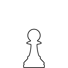 Piezas de ajedrez para recortar. White Silhouette Chess Piece Remix Pawn Peon Clip Art Image Clipsafari