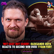 𝐎𝐥𝐞𝐤𝐬𝐚𝐧𝐝𝐫 𝐔𝐬𝐲𝐤 𝐬𝐚𝐲𝐬 𝐫𝐞𝐦𝐚𝐭𝐜𝐡 𝐰𝐢𝐭𝐡 𝐓𝐲𝐬𝐨𝐧  𝐅𝐮𝐫𝐲 𝐰𝐚𝐬 𝐞𝐚𝐬𝐢𝐞𝐫 𝐭𝐡𝐚𝐧 𝐭𝐡𝐞𝐢𝐫 𝐟𝐢𝐫𝐬𝐭 𝐟𝐢𝐠𝐡𝐭.  Following his latest win over Tyson Fury this past weekend to retain his  heavyweight titles, Oleksandr Usyk ...