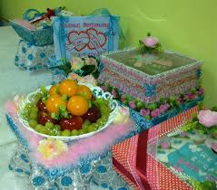 Untuk mendapatkan gubahan hantaran buah buahan yang menarik, penuhkan paper filler di bahagian bawah kotak atau bakul. Gubahan Hantaran Sala Collection