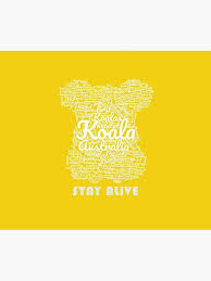 Cute Koala Stay Alive Australia White Throw Blanket By Designstreams Redbubble In 2020 Australia Colours White Throw Blanket Throw Blanket