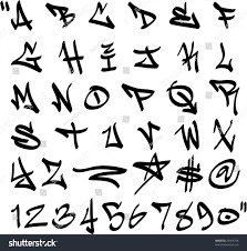 Vector Graffiti Marker Alphabet Numbers Stock Vector (Royalty Free)  25564738 | Shutterstock
