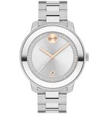 Movado Bold Verso Silver Toned Dial Watch 38mm 3600747
