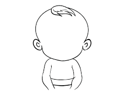 How To Draw A Baby In A Few Easy Steps Easy Drawing Guides Easy Drawings Baby Drawing Guided Drawing