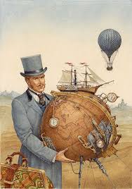 In 80 Days Around The World By Lev Kaplan Arte De Rua Ilustracoes Artesanato Steampunk