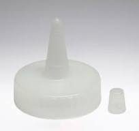 Applicator closure transparent with overcap and sealing liner 38/400