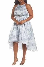 Eliza J Beaded Waist High Low Gown Plus Size Fashion