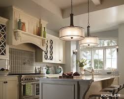 Kichler 42385miz Lacey Large Drum Pendant 3 Light 300 Total Watts Mission Bronze Kitchen Lighting Design Kitchen Design Home Decor Kitchen