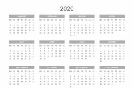 Download This Free 2020 Printable Calendar With A Simple Black And White Design Freeprint In 2020 Printable Calendar Design Blank Calendar Template Calendar Template