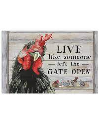 Chicken Live Like Someone Left Gate Open Shirts Apparel Posters Are Available At Ateefad Outfits Store Canvas Wall Decor Wall Canvas Liking Someone
