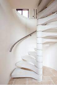 A spiral staircase can be much less obtrusive than a regular staircase and, as with interiors, will cast less shadow. Concrete Spiral Staircases Curved Concrete Stairs