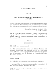 The law reform, marriage, divorce act 1976, muslim customary laws, family law. Law Reform Marriage And