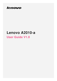 Manual - Lenovo A2010 - Android 5.1 ...