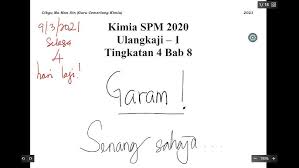 1.1 perkembangan bidang kimia dan kepentingan dalam kehidupan. Garam Kimia Tingkatan 4 Ulangkaji Spm 2020 Youtube