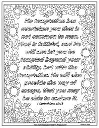 Lent Day 18 Print And Color Page With 1 Corinthians 10 13 Scripture Bible Verse Coloring Page 1 Corinthians 10 13 1 Corinthians 10