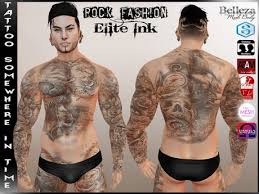 Kat von d's high voltage tattoo. Second Life Marketplace Hud Male Tattoo Applier Somewhere In Time Full Body