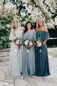A Line Long Chiffon Off The Shoulder Slate Gray Mismatched Bridesmaid Dresses Uk Pw287 Mismatched Bridesmaid Dresses Cheap Bridesmaid Dresses Bridesmaid