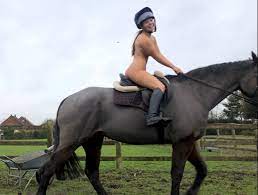Student rides her horse completely NAKED in film to urge other riders to  wear safety helmet | The US Sun