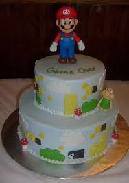 Super mario is one of the most popular video game of all time. Two Tier Super Mario Cake With Mario Topper Jpg