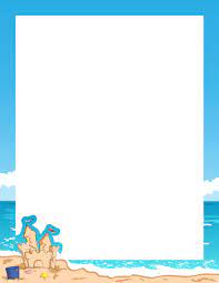 Seaside Border Clip Art Page Border And Vector Graphics Borders And Frames Page Borders Clip Art Borders