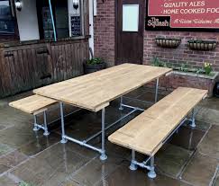You shouldn't have to think about your home's outdoor living space. 6 10 Seat Industrial Outdoor Garden Pub Table Benches Patio Furniture Savi