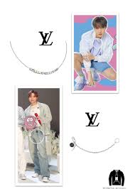 #louisvuitton is pleased to welcome @bts_bighit member #jhope as new house ambassador. Bangtan Style On Twitter Namseok And Their Louis Vuitton Accessories Rm Lv For Unicef Silver Lockit X Virgil Abloh Bracelet 440 Lv Shape Key Chain Bag Charm 600 Jh Lv Play It