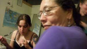 making dragonflies with grandma