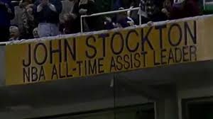 John Stockton Breaks Nba All Time Assists Record February 1 1995 Youtube