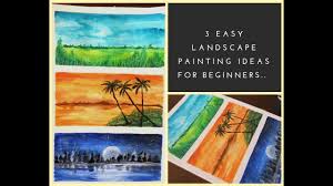 Painting a colorful sunset with palm tree leaves silhouette, using easy acrylic painting techniques. Best Collection Of Videos Myhobbyclass Com