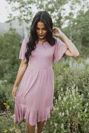 The Memento Casual Empire Dress Is An Easy Dress That Is All About Effortless Comfort And Style It Has A Crewneck Flutter Empire Dress Dresses Simple Dresses