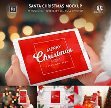 Santa Christmas Mockup Create Christmas Cards Christmas Design Christmas Scene