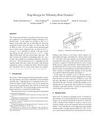 Pdf Trap Design For Vibratory Bowl Feeders