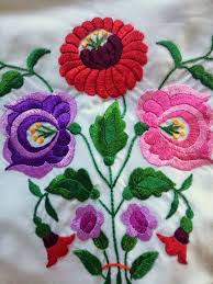 Rita Barton Detail Of My Wedding Shawl Folk Art Flowers Embroidery Designs Embroidery Book