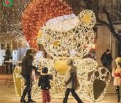 Customized 110V 3D Big Teddy Bear Christmas Motif Lights ...