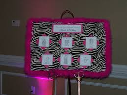 Seating Chart For A Sweet 16 Birthday Party Hot Pink And