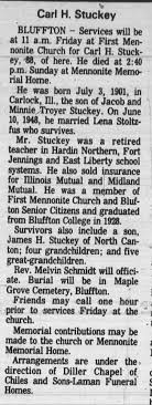 Obituary for Carl H Stuckey