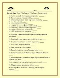Make something into something new. Recycling Quiz Worksheets Teaching Resources Tpt